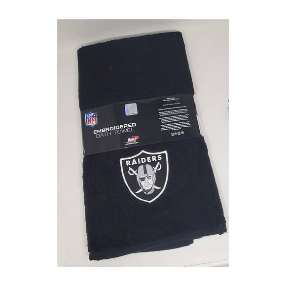 NFL Las Vegas Raiders Embroidered Team Color Bath Towel - Picture 1 of 3